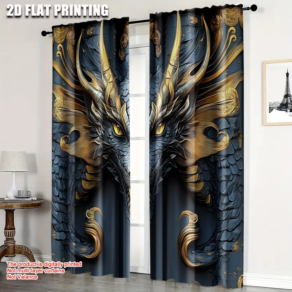 2pcs, Curtains Digital Printed 2D print Vintage Dragon Totem Versatile Fabric (without rod) Decorations For Home Perfect for
2pcs, Curtains Digital Printed 2D print Vintage Dragon Totem Versatile Fabric (without rod) Decorations For Home Perfect for