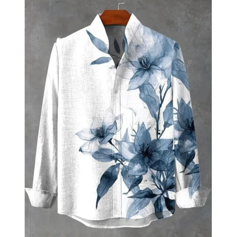 New Men's Stand-up Collar Long-sleeved Shirt 3D Art Printed Flower Pattern Shirt Fashionable Gentleman's Shirt Ropa Hombre
New Men's Stand-up Collar Long-sleeved Shirt 3D Art Printed Flower Pattern Shirt Fashionable Gentleman's Shirt Ropa Hombre