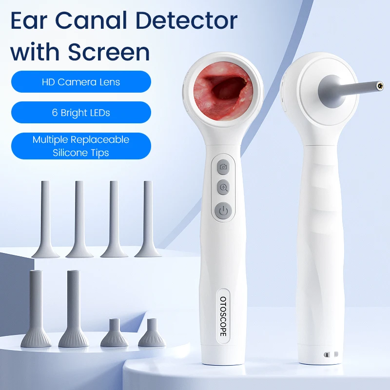 Camera Ear Endoscope 1.38'' Screen Otoscope with 8 replaceable silicone rubber 6LED Visual
Camera Ear Endoscope 1.38'' Screen Otoscope with 8 replaceable silicone rubber 6LED Visual