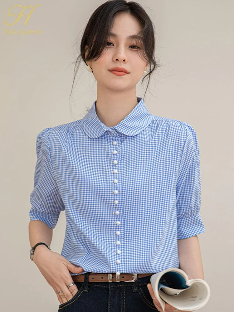 Elegant Chiffon Women Blouses Loose Casual Short Sleeve Shirts Summer Woman Clothing Basic Plaid Office Vintage Tops
Elegant Chiffon Women Blouses Loose Casual Short Sleeve Shirts Summer Woman Clothing Basic Plaid Office Vintage Tops