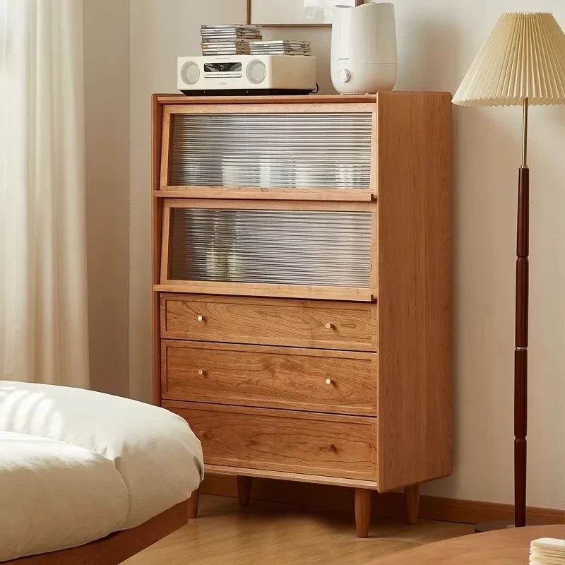 Japanese-style cherry wood solid wood bucket cabinet, multi-functional side cabinet, Nordic simple small apartment
Japanese-style cherry wood solid wood bucket cabinet, multi-functional side cabinet, Nordic simple small apartment