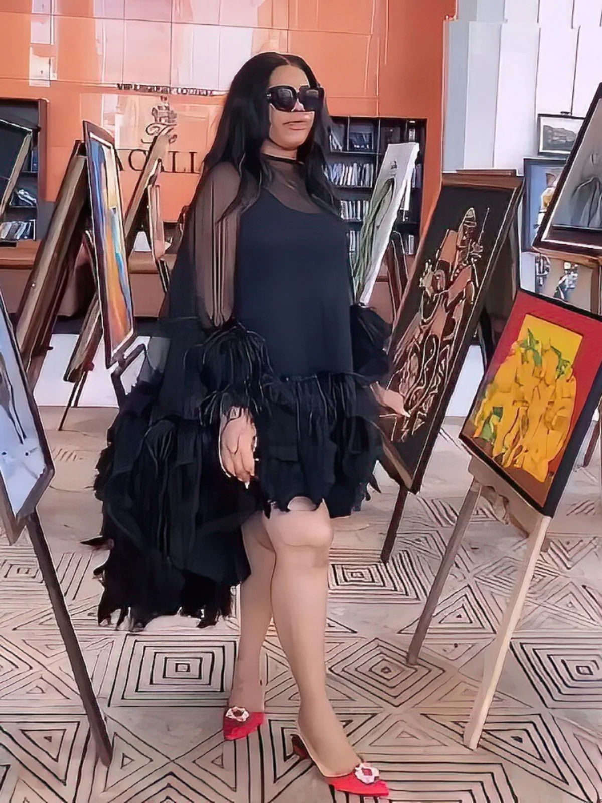 African Fashion Dress Gown Mesh Splicing Wood Grain Feather Strap Inner Skirt Sexy Two-Piece Suit Summer 2024 Women's Wear
African Fashion Dress Gown Mesh Splicing Wood Grain Feather Strap Inner Skirt Sexy Two-Piece Suit Summer 2024 Women's Wear