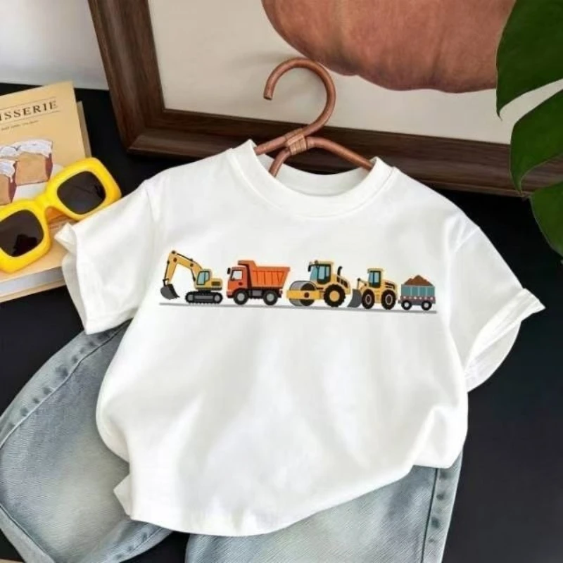 Summer Boys Girls Short Sleeve T-Shirt Thin Breathable Soft Cotton Cute Cartoon Print Casual Loose Fit Top for Kids Daily Wear
Summer Boys Girls Short Sleeve T-Shirt Thin Breathable Soft Cotton Cute Cartoon Print Casual Loose Fit Top for Kids Daily Wear