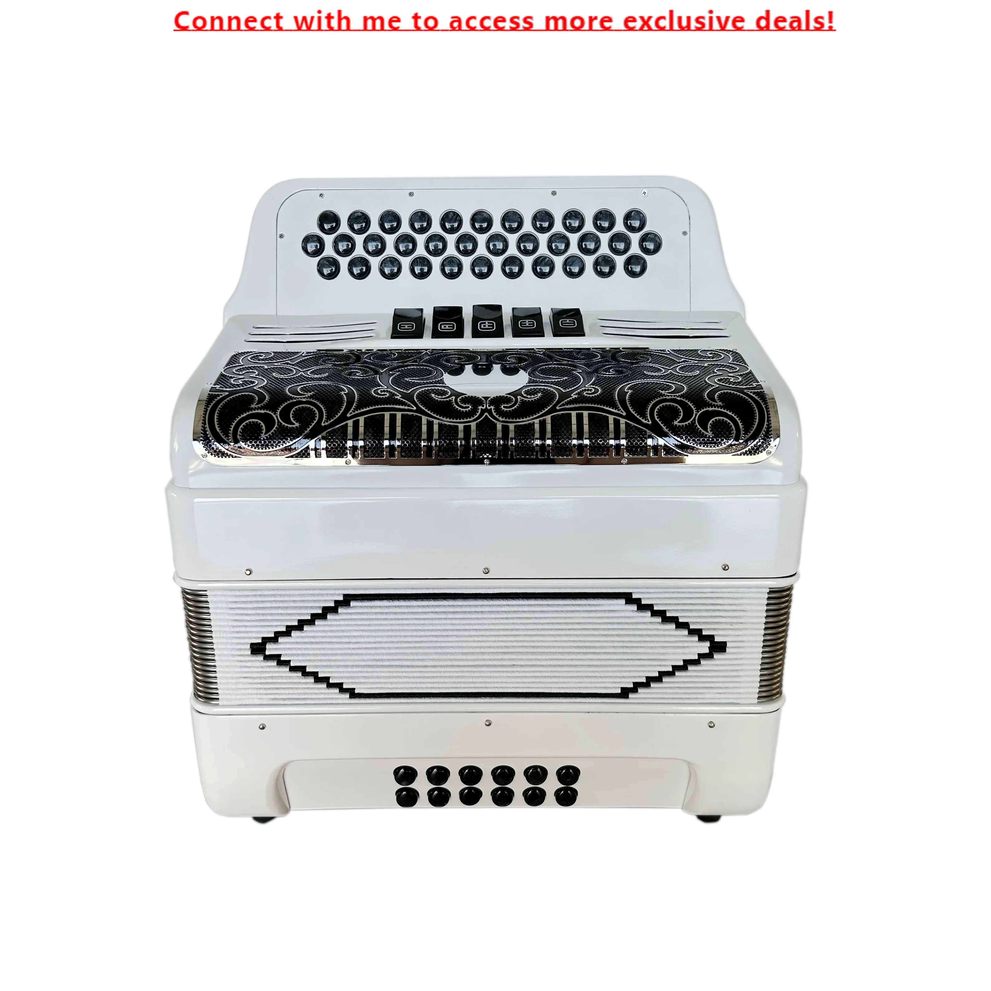 SEASOUND OEM 34 Buttons 12 Bass 5 Registers Bright White Accordion Black Silver Grill Black Buttons Acordeon Musical JB3412D
SEASOUND OEM 34 Buttons 12 Bass 5 Registers Bright White Accordion Black Silver Grill Black Buttons Acordeon Musical JB3412D