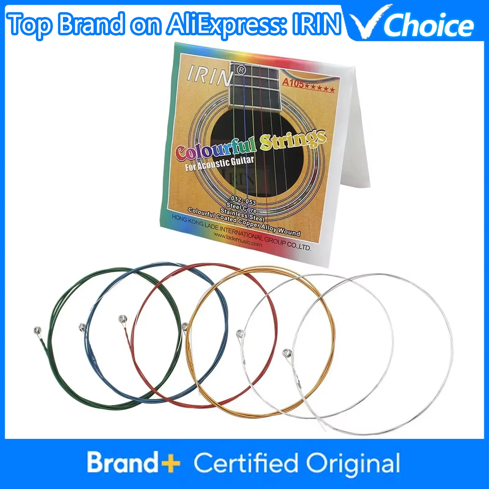 IRIN Acoustic Guitar Strings A105 Rainbow Colorful Guitar Strings E-A For Acoustic Folk Guitar Classic Guitar Multi Color
IRIN Acoustic Guitar Strings A105 Rainbow Colorful Guitar Strings E-A For Acoustic Folk Guitar Classic Guitar Multi Color