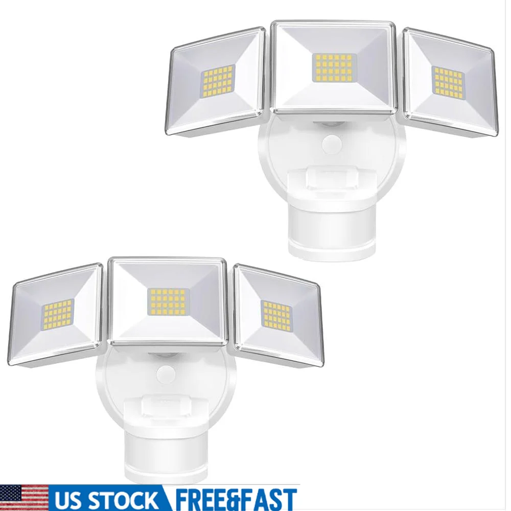Outdoor Motion Sensor Flood Lights 4500LM 30W IP65 Waterproof 180° Wide Angle Dusk to Dawn Security Lighting 2 Pack
Outdoor Motion Sensor Flood Lights 4500LM 30W IP65 Waterproof 180° Wide Angle Dusk to Dawn Security Lighting 2 Pack
