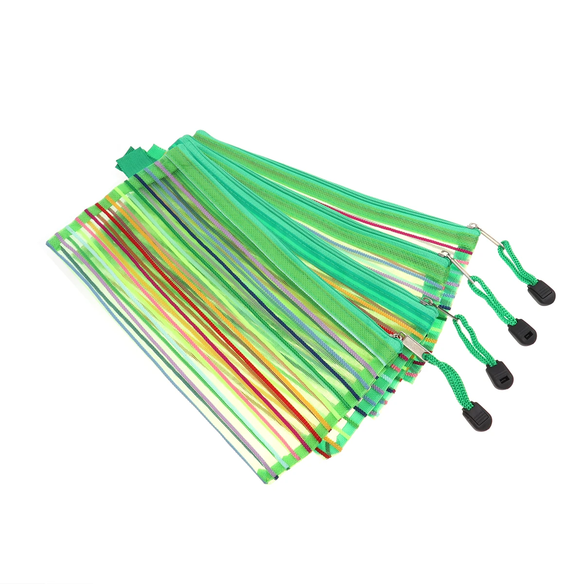 Pencil Case Rainbow Stripes Pouch Mesh Storage Bag with Zipper Nylon Colorful Clutch
Pencil Case Rainbow Stripes Pouch Mesh Storage Bag with Zipper Nylon Colorful Clutch
