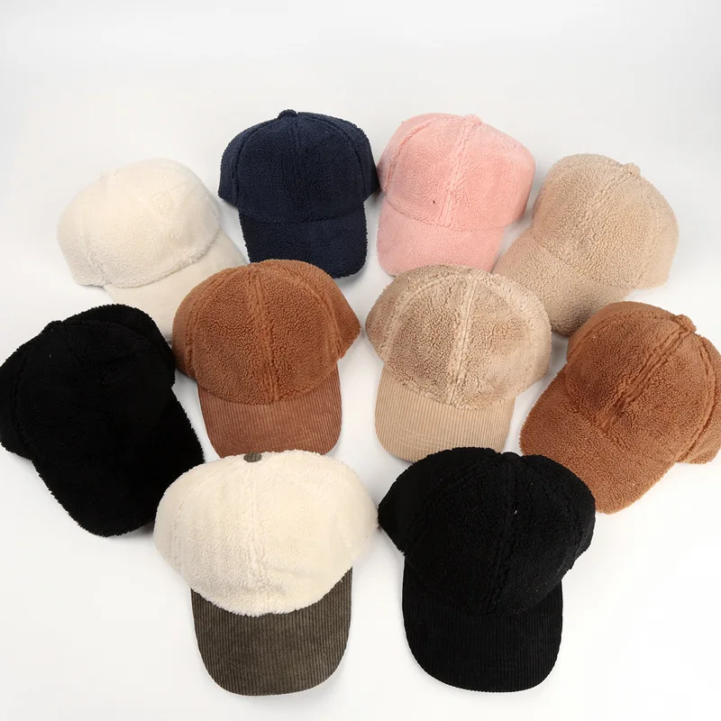 New Winter Women Baseball Cap Artificial Lamb Wool Hats Version Tide Warm Hat Plush Thicken Warm Pure Color Autumn Caps Gorras
New Winter Women Baseball Cap Artificial Lamb Wool Hats Version Tide Warm Hat Plush Thicken Warm Pure Color Autumn Caps Gorras
