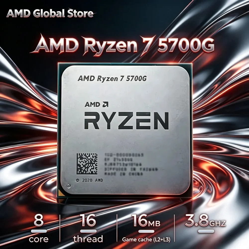 AMD Ryzen 7 5700G Desktop CPU, 8C16T Up to 4.6GHz, 16MB L3 Cache, AM4 Socket, New Without Package
AMD Ryzen 7 5700G Desktop CPU, 8C16T Up to 4.6GHz, 16MB L3 Cache, AM4 Socket, New Without Package