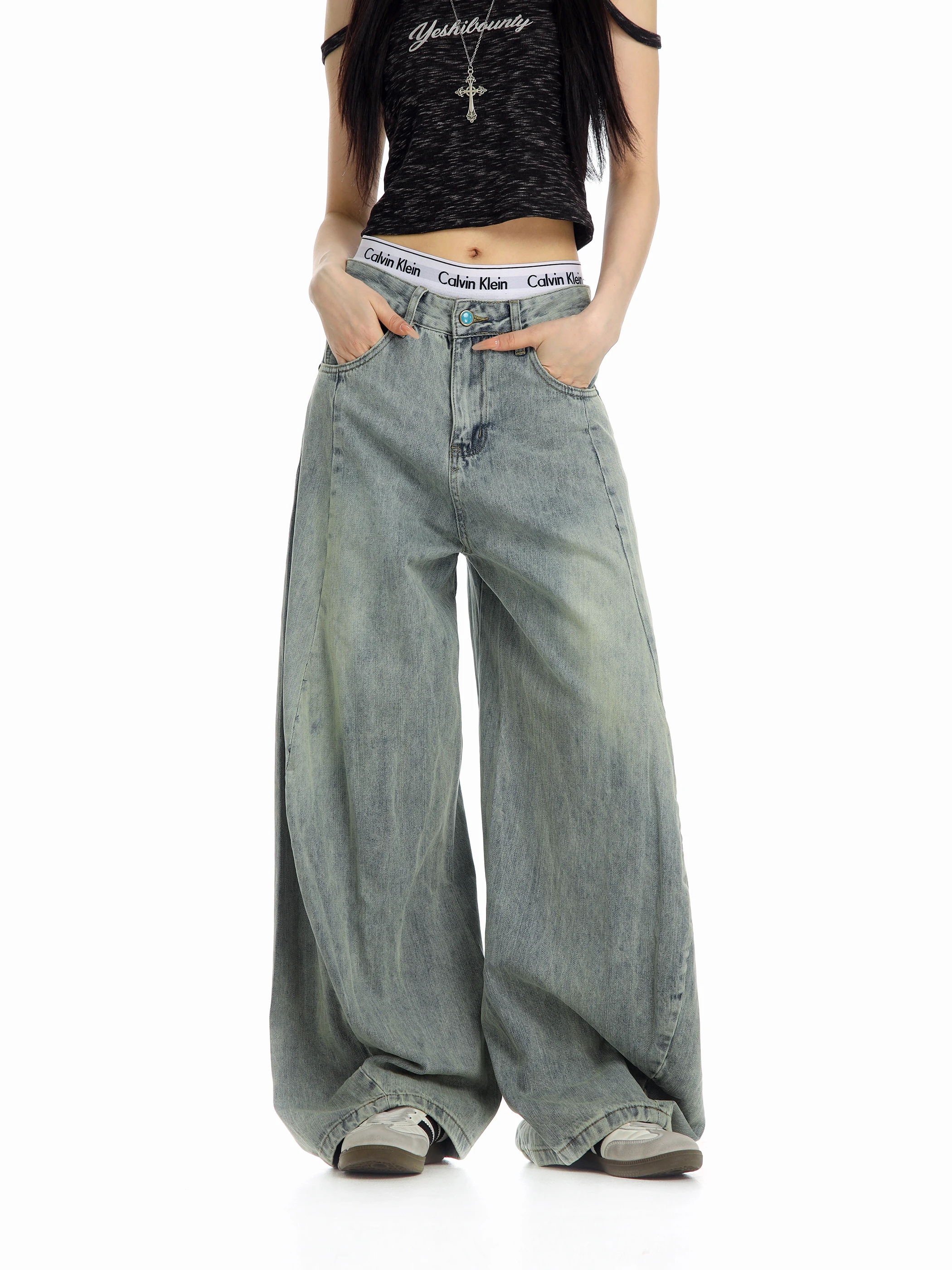 Washed Vintage American Style Jeans Women's Loose Casual Wide Leg Pants Beer Captain Knife Retro High Waist Denim
Washed Vintage American Style Jeans Women's Loose Casual Wide Leg Pants Beer Captain Knife Retro High Waist Denim