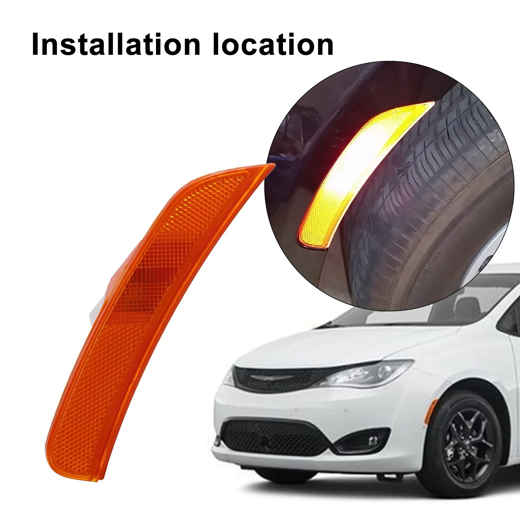 Фонарь габаритный передний левый и правый (указатель поворота) для Pacifica 2017-2020, артикулы 68229422AA, 68229423AA
Фонарь габаритный передний левый и правый (указатель поворота) для Pacifica 2017-2020, артикулы 68229422AA, 68229423AA