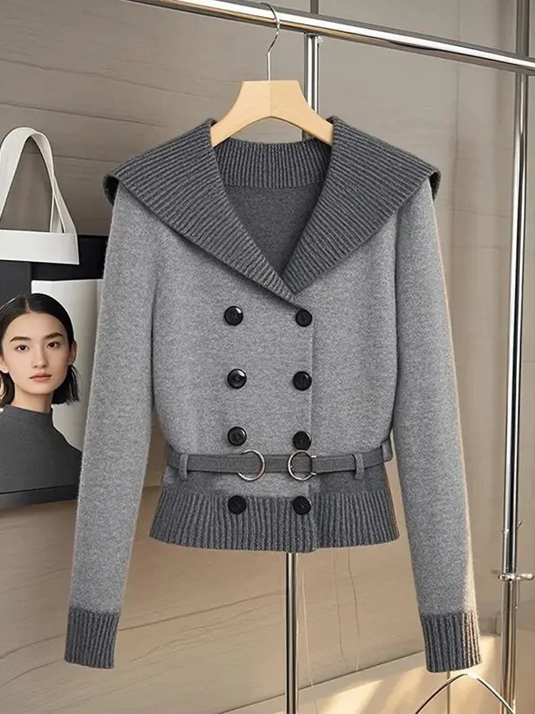 Vintage New Chinese Style Gray Sweater for Women 2025 Autumn Winter Korean Temperament Lazy Knitted Cropped Cardigan Mujer Tops
Vintage New Chinese Style Gray Sweater for Women 2025 Autumn Winter Korean Temperament Lazy Knitted Cropped Cardigan Mujer Tops