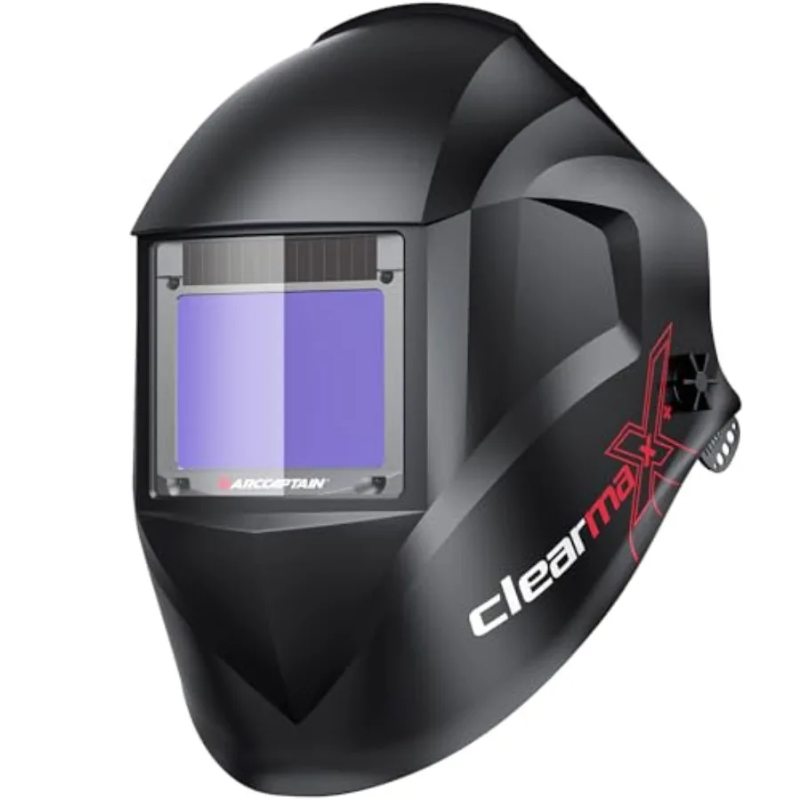 Internal Control Auto Darkening Welding Helmet, True Color Solar Powered Welding Hood with 4 Arc Sensors, Wide Shade 3/4-8/9-13
Internal Control Auto Darkening Welding Helmet, True Color Solar Powered Welding Hood with 4 Arc Sensors, Wide Shade 3/4-8/9-13