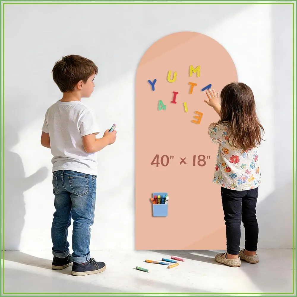 Magnetic Wall Decal 40 x 18In Arch Chalkboard for Wall, Magnet Drawing Learning for Playroom, School, Home
Magnetic Wall Decal 40 x 18In Arch Chalkboard for Wall, Magnet Drawing Learning for Playroom, School, Home