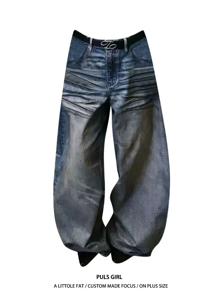 High Waist Wide Leg Jeans Women's Loose Fit Vintage Washed Bend Knife Denim Pants Casual Style All Seasons Wear
High Waist Wide Leg Jeans Women's Loose Fit Vintage Washed Bend Knife Denim Pants Casual Style All Seasons Wear
