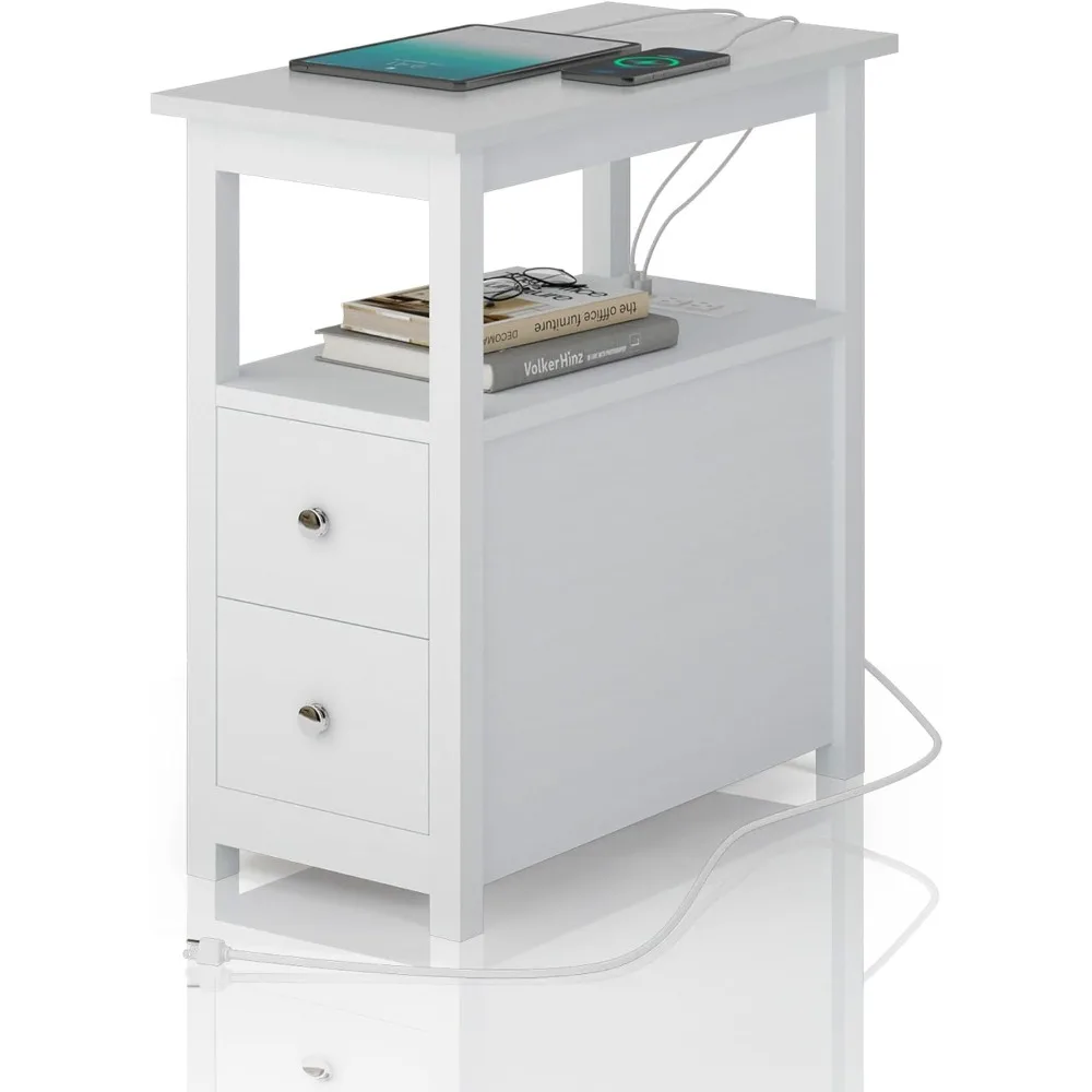 Exquisite End Table with Charging Station, Side Table with 2 Drawer & USB Ports & Power Outlets, Nightstand for Small Spaces,
Exquisite End Table with Charging Station, Side Table with 2 Drawer & USB Ports & Power Outlets, Nightstand for Small Spaces,