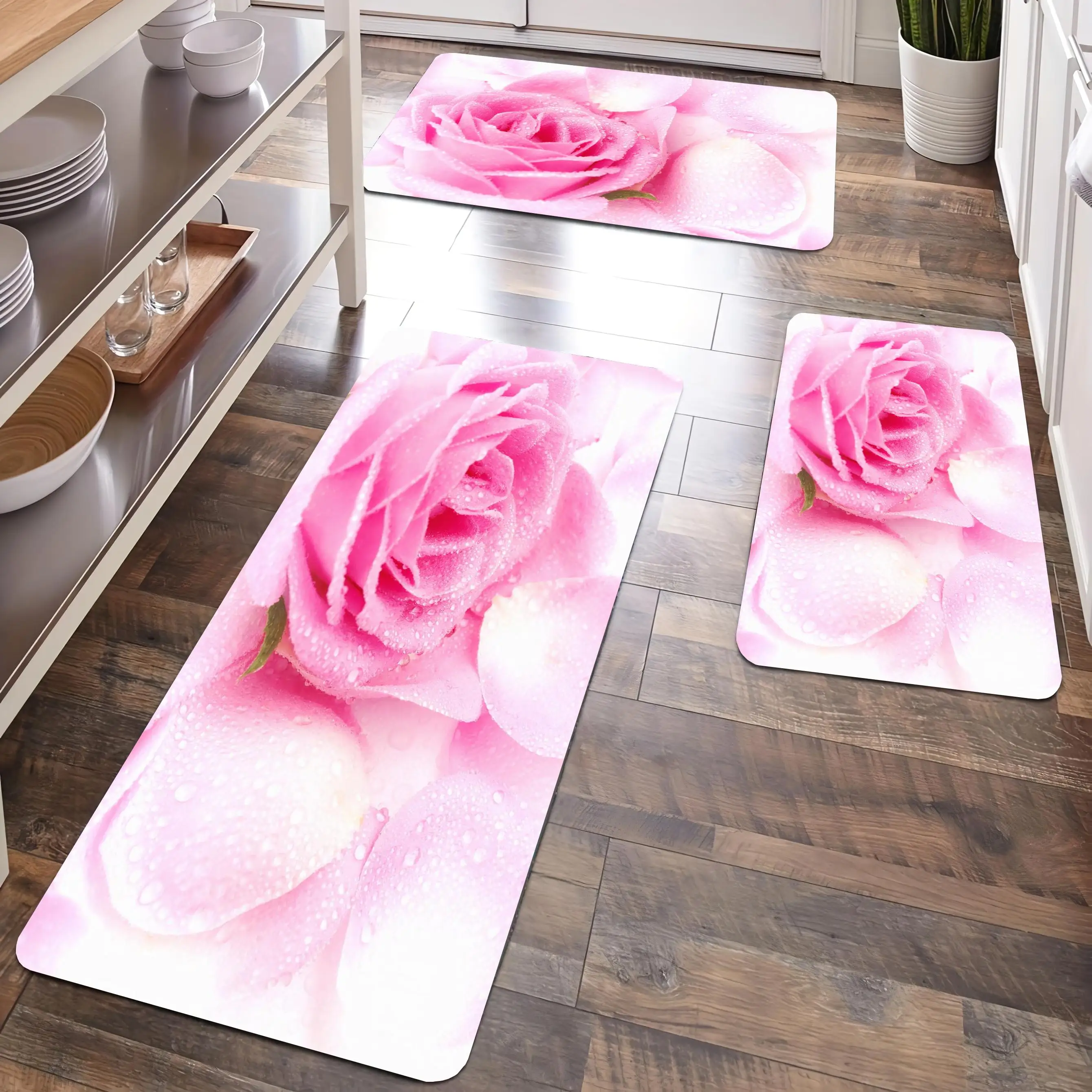 Colorful Rose Flower Pattern Kitchen Carpet Flannel No-slip Bathroom accessories Mat for Livingroom Entrance Foot mat Home Decor
Colorful Rose Flower Pattern Kitchen Carpet Flannel No-slip Bathroom accessories Mat for Livingroom Entrance Foot mat Home Decor