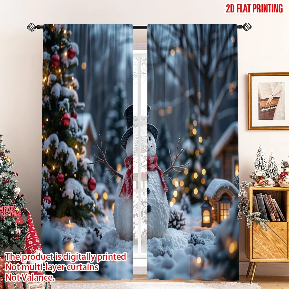 2pcs 2D flat printing Christmas Curtains Snowman Christmas Winter Wonderland Fabric Without Electricity Spring Use for Room
2pcs 2D flat printing Christmas Curtains Snowman Christmas Winter Wonderland Fabric Without Electricity Spring Use for Room
