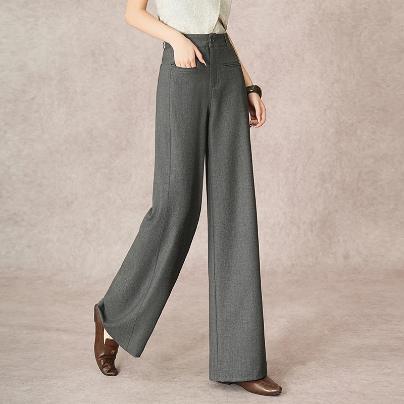 Gray Suit Pants Women's High Waist Casual Straight Leg Long plus Size Trousers Spring New Style Slimming High Heel Extension
Gray Suit Pants Women's High Waist Casual Straight Leg Long plus Size Trousers Spring New Style Slimming High Heel Extension