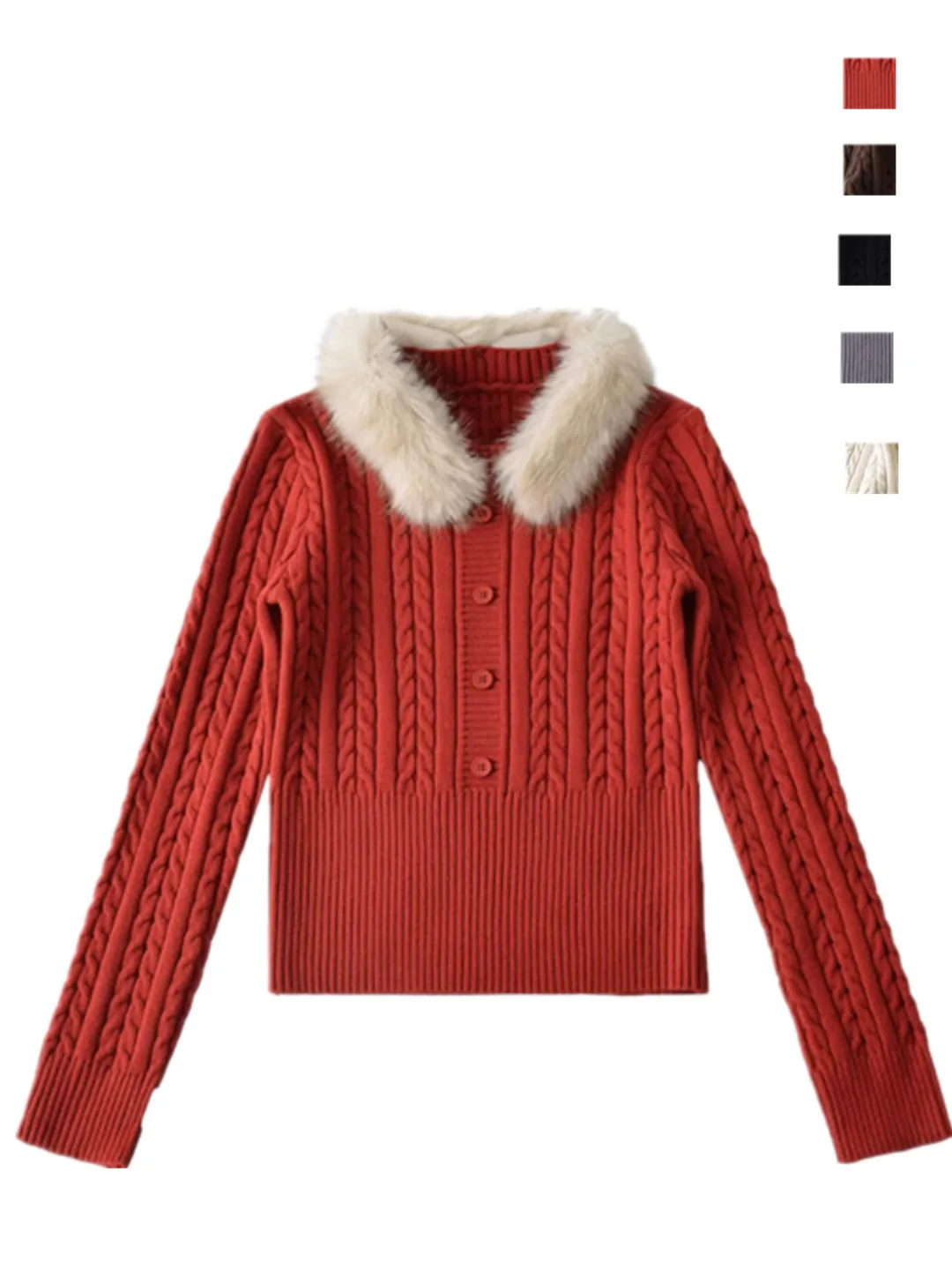 New Year Aosphere Detachable Fur Collar High Waist Twist Knitted irt Warm Patchwork Cisas Street Sle Women's Faion
New Year Aosphere Detachable Fur Collar High Waist Twist Knitted irt Warm Patchwork Cisas Street Sle Women's Faion