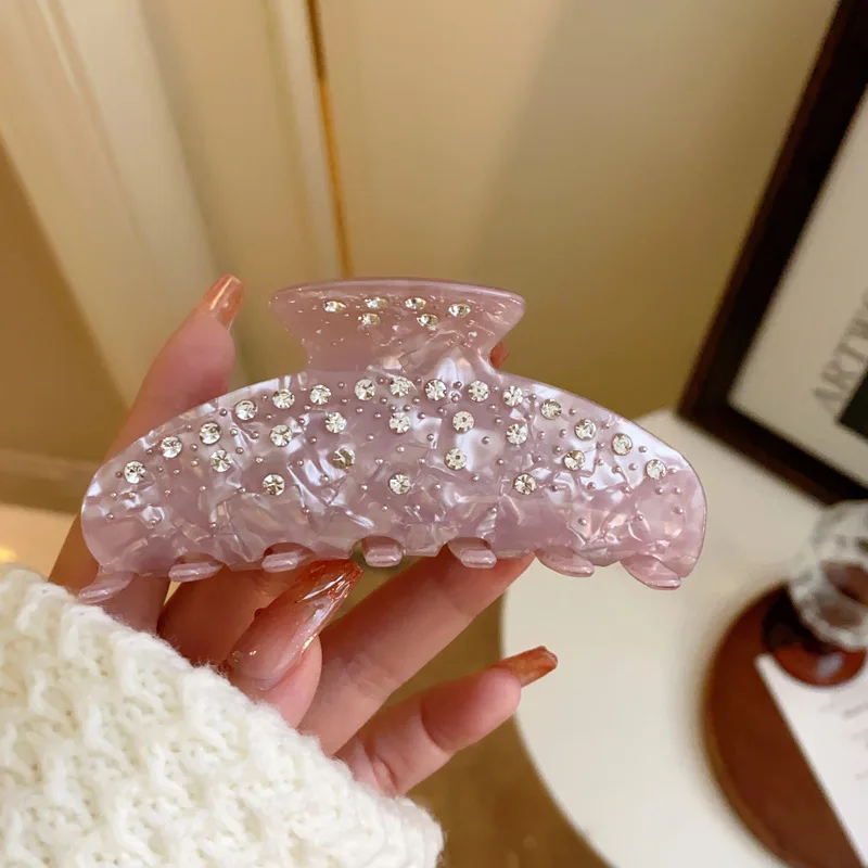 9.3CM Large Rhinestone Acetate Hair Claw Sweet Elegant Claw Clip Valentine's Day Crab Hair Clip Hair Accessories for Women Girls
9.3CM Large Rhinestone Acetate Hair Claw Sweet Elegant Claw Clip Valentine's Day Crab Hair Clip Hair Accessories for Women Girls