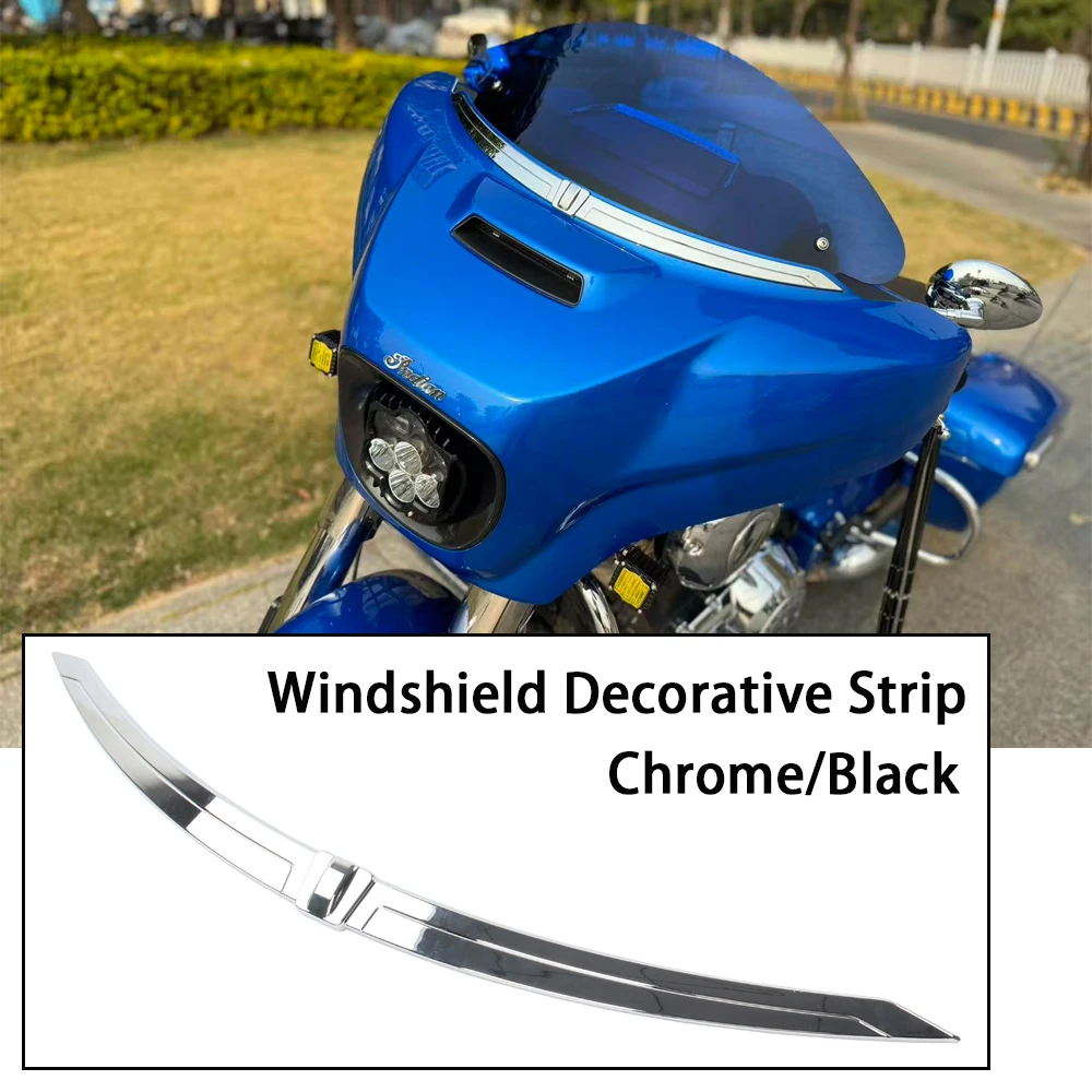 For Indian Motorcycle Accessories front windshield decorative strip chrome/black For Indian Chieftain / Roadmaster 2014-2024
For Indian Motorcycle Accessories front windshield decorative strip chrome/black For Indian Chieftain / Roadmaster 2014-2024