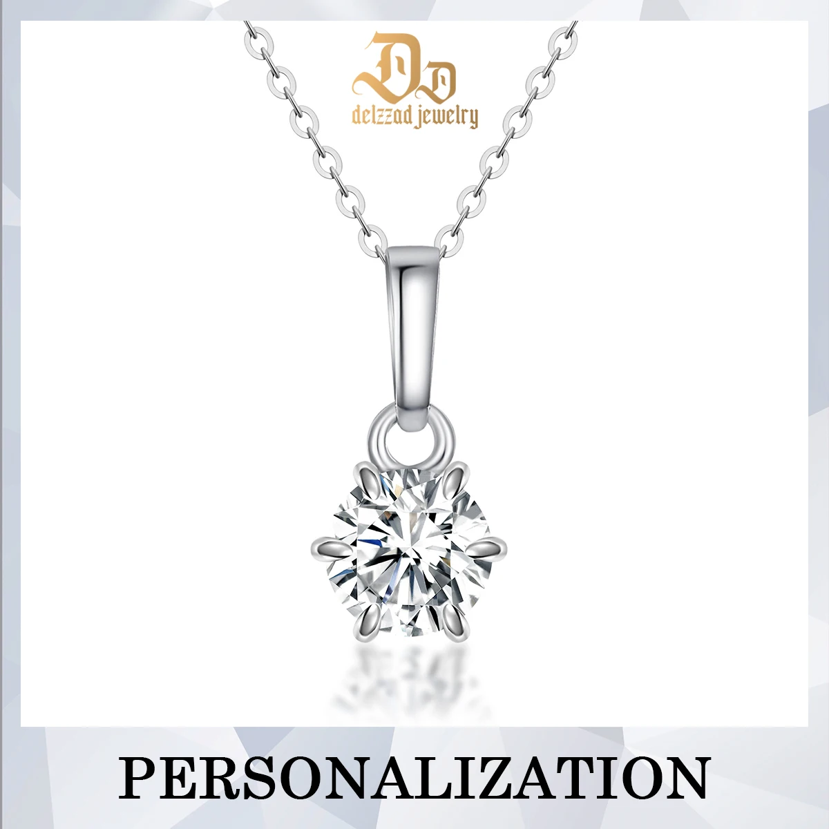 Delzzad Authentic 1-3 Carat D Color Moissanite Bridal Pendant Necklace 100%925 Sterling Silver Luxury Wedding Party Fine Jewelry
Delzzad Authentic 1-3 Carat D Color Moissanite Bridal Pendant Necklace 100%925 Sterling Silver Luxury Wedding Party Fine Jewelry