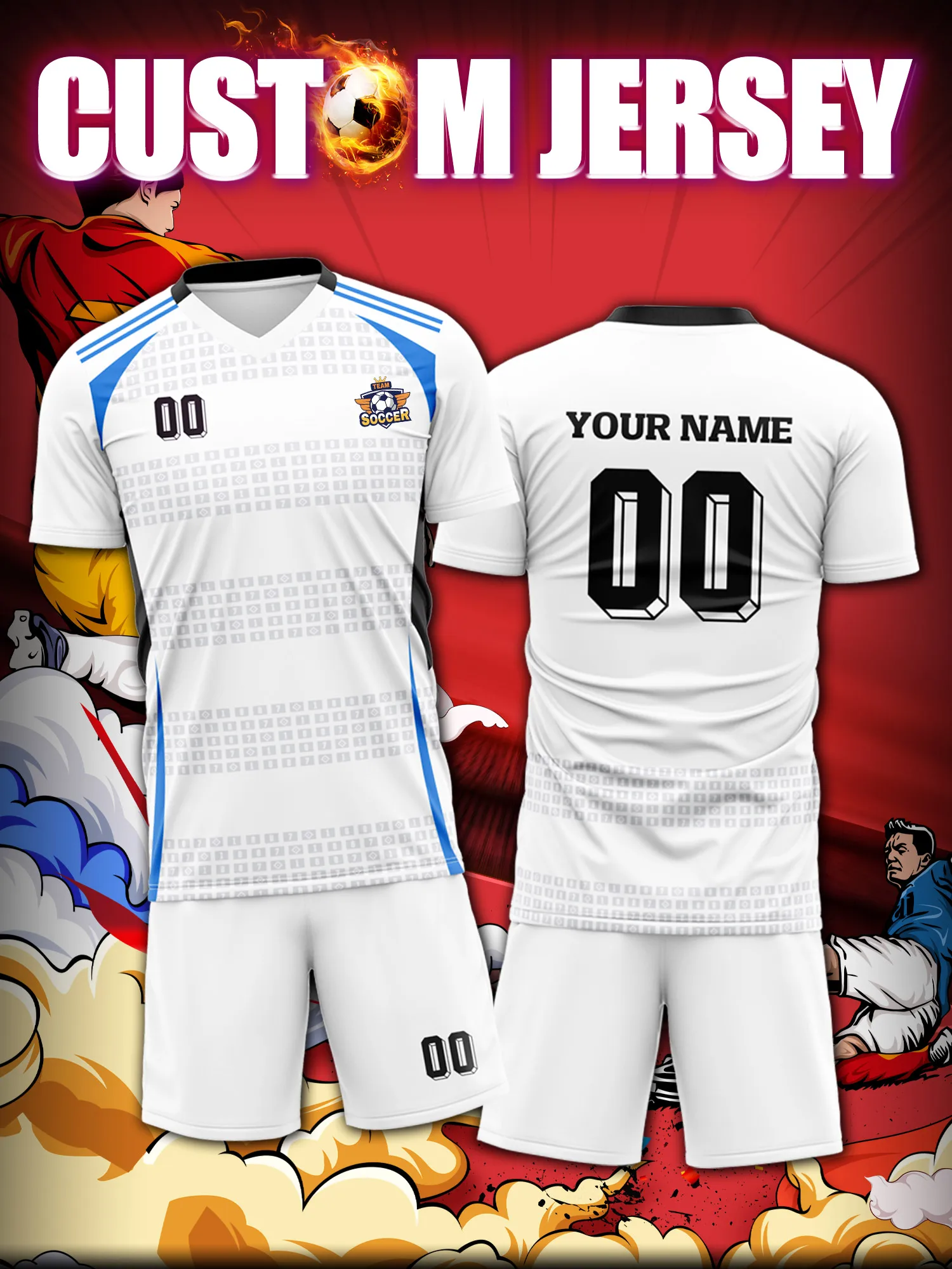 Спортивные футболки с V-образным вырезом для мужчин и женщин 2026 года с индивидуальным нанесением имени и номера, быстросохнущие, модные, с технологией сублимации
Спортивные футболки с V-образным вырезом для мужчин и женщин 2026 года с индивидуальным нанесением имени и номера, быстросохнущие, модные, с технологией сублимации