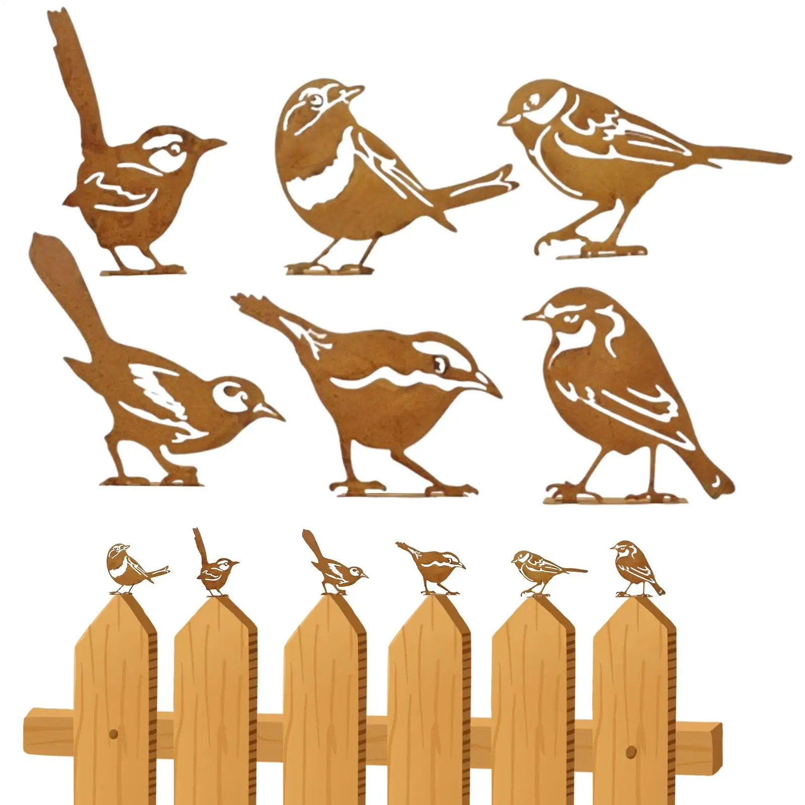 6 Pieces Rustic Metal Bird Decorations Outdoor Metal Bird Wall Crafts Metal Bird Craft Sculpture Ornaments For Garden Yard
6 Pieces Rustic Metal Bird Decorations Outdoor Metal Bird Wall Crafts Metal Bird Craft Sculpture Ornaments For Garden Yard