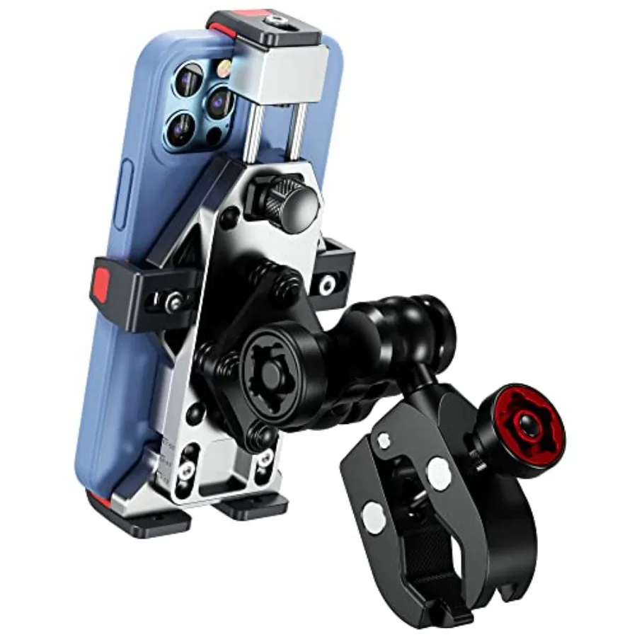 Anti-Theft Aluminum Alloy Motorcycle Phone Mount Holder with Vibration Dampener and Secure Lock, Adjustable Bike Handlebar Cell
Anti-Theft Aluminum Alloy Motorcycle Phone Mount Holder with Vibration Dampener and Secure Lock, Adjustable Bike Handlebar Cell