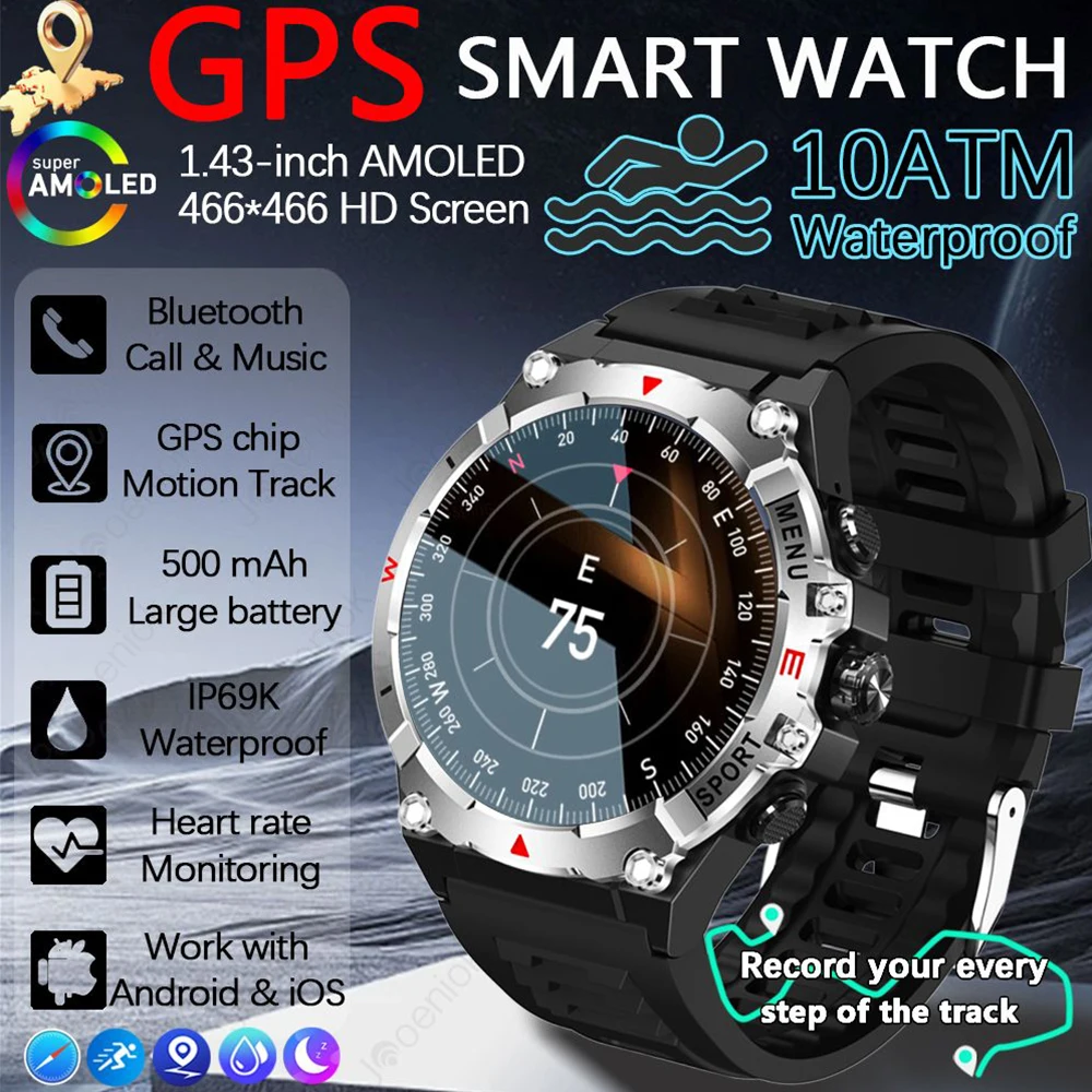 Смарт-часы с GPS для мужчин, 1,43-дюймовый AMOLED HD-экран, 500 мАч, большая батарея, мониторинг здоровья, Bluetooth HD-вызов, спортивные умные часы 2025
Смарт-часы с GPS для мужчин, 1,43-дюймовый AMOLED HD-экран, 500 мАч, большая батарея, мониторинг здоровья, Bluetooth HD-вызов, спортивные умные часы 2025