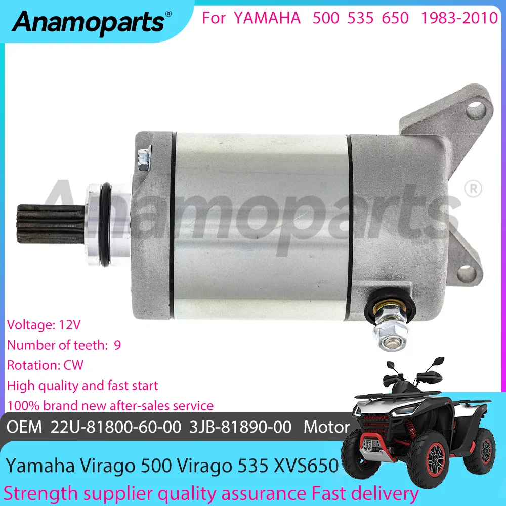 Motorcycle Engine Starter motor fits for 1983-2010 YAMAHA Virago 500 535 V-Star 650 CC XVS650 XV535 XVS650A 22U-81800-60-00
Motorcycle Engine Starter motor fits for 1983-2010 YAMAHA Virago 500 535 V-Star 650 CC XVS650 XV535 XVS650A 22U-81800-60-00