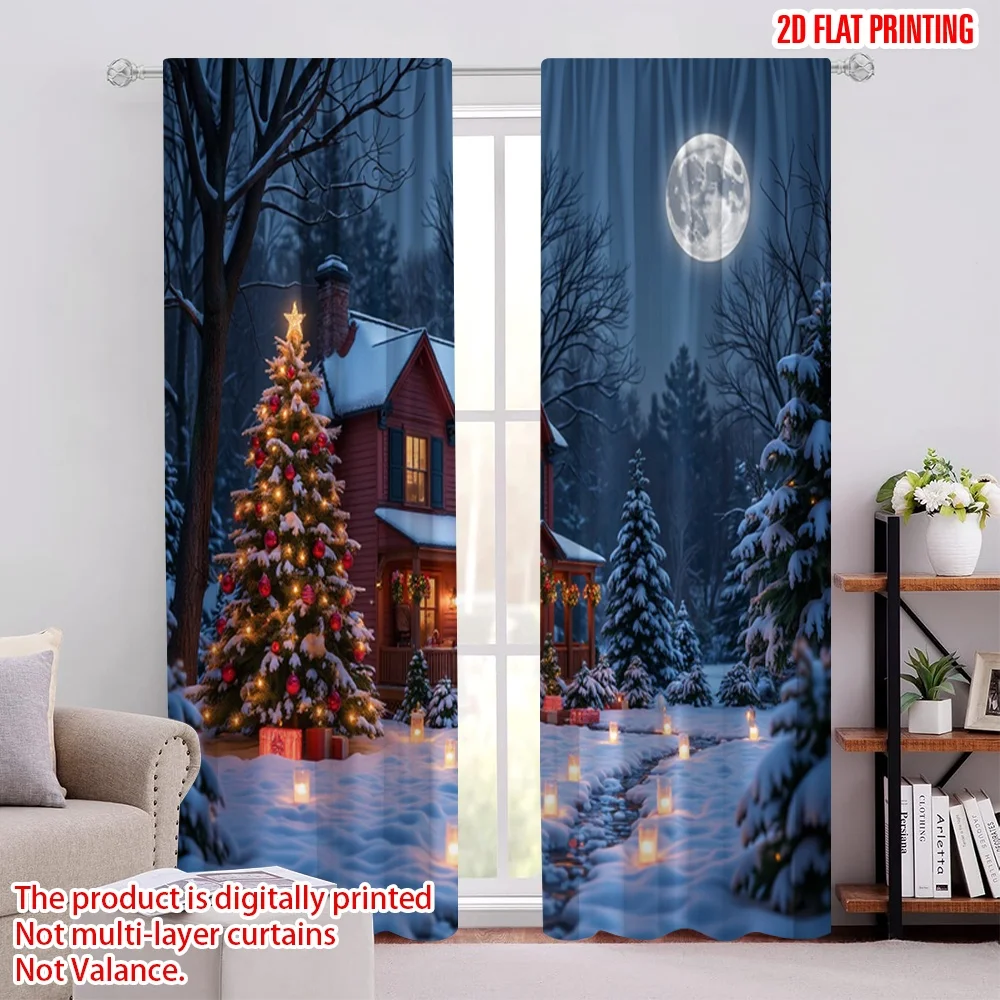 2pcs 2D flat printing Merry Christmas Popular Curtains Christmas Eve Cabin 100% Polyester Without Electricity Spring for Photo
2pcs 2D flat printing Merry Christmas Popular Curtains Christmas Eve Cabin 100% Polyester Without Electricity Spring for Photo