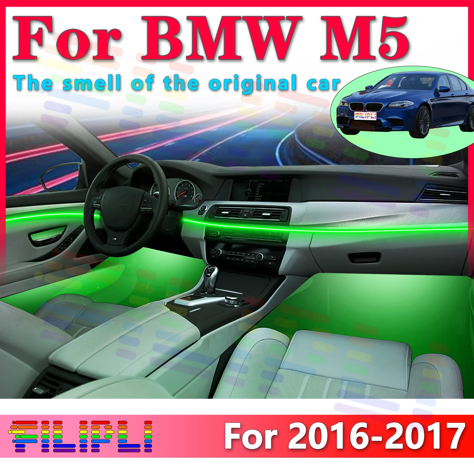FILIPLI For BMW M5 F10 Interior Hidden LED Decoration Strip 64Color Diverse Modes to Elevate Driving Ambiance
FILIPLI For BMW M5 F10 Interior Hidden LED Decoration Strip 64Color Diverse Modes to Elevate Driving Ambiance