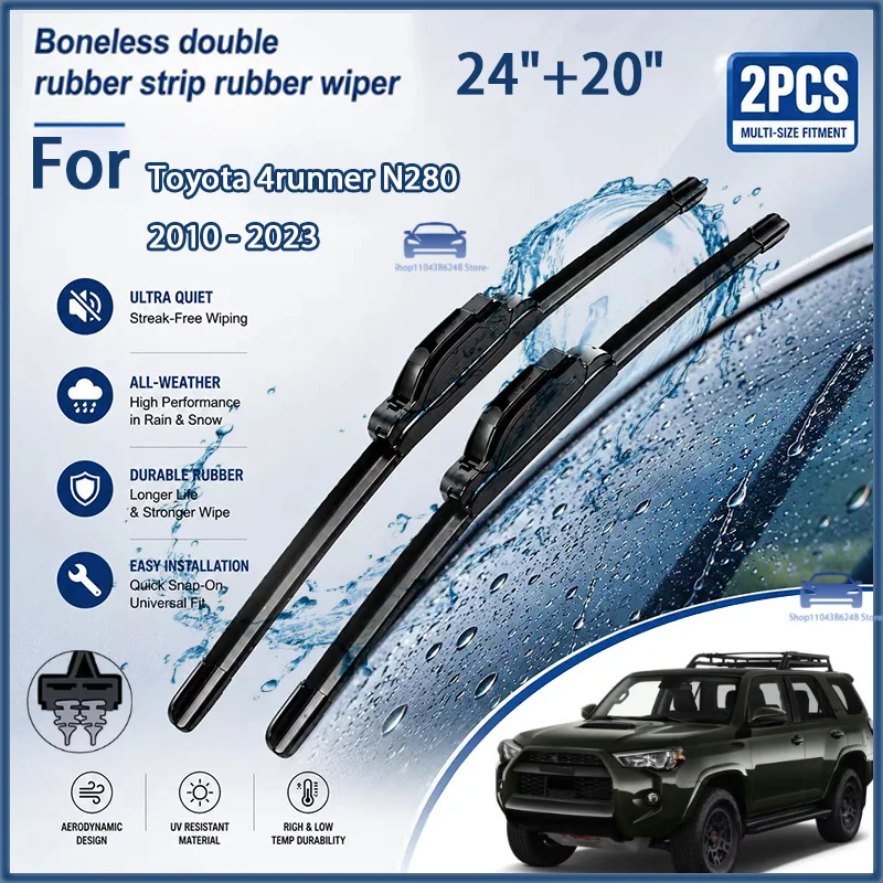 Front Wiper Blades For Toyota 4runner N280 2010 - 2023 Windshield Windscreen Window Car Rain Brushes 24"+20" Modification Parts
Front Wiper Blades For Toyota 4runner N280 2010 - 2023 Windshield Windscreen Window Car Rain Brushes 24"+20" Modification Parts