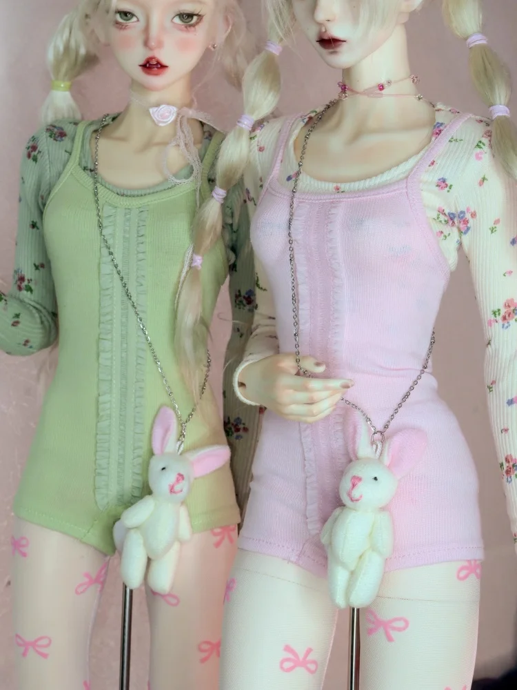 BJD Doll Clothes For 1/3 1/4 Dolls Floral Top Camisole jumpsuit Set Pink Green Dolls Clothing Accessories(No Doll)
BJD Doll Clothes For 1/3 1/4 Dolls Floral Top Camisole jumpsuit Set Pink Green Dolls Clothing Accessories(No Doll)