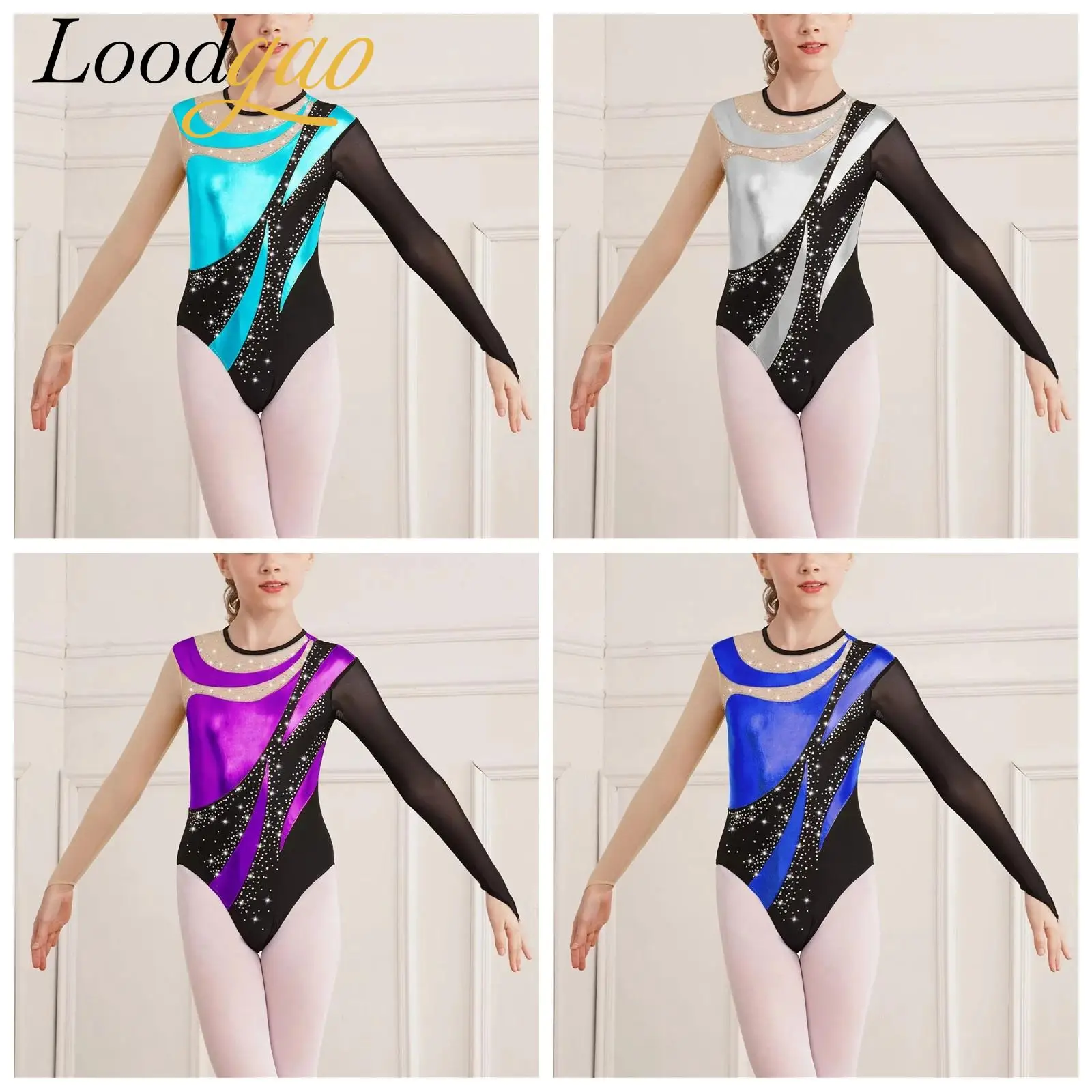 Kids Rhythmic Artistic Gymnastics Jumpsuit Long Sleeve Dancewear Patchwork Figure Skating Bodysuit Girls Ballet Dance Leotard
Kids Rhythmic Artistic Gymnastics Jumpsuit Long Sleeve Dancewear Patchwork Figure Skating Bodysuit Girls Ballet Dance Leotard