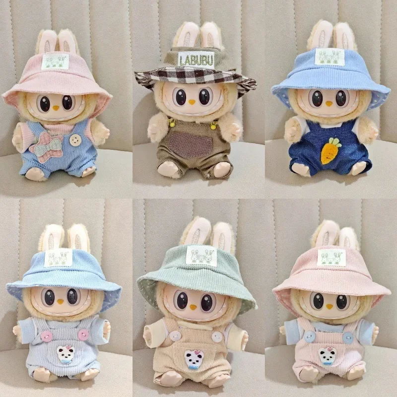 17cm Cute Mini Plush Doll's Clothes Outfit Accessories For Labubu Dolls Clothing Gift Sitting Party Series Hat Jumpsuit T-shirt
17cm Cute Mini Plush Doll's Clothes Outfit Accessories For Labubu Dolls Clothing Gift Sitting Party Series Hat Jumpsuit T-shirt