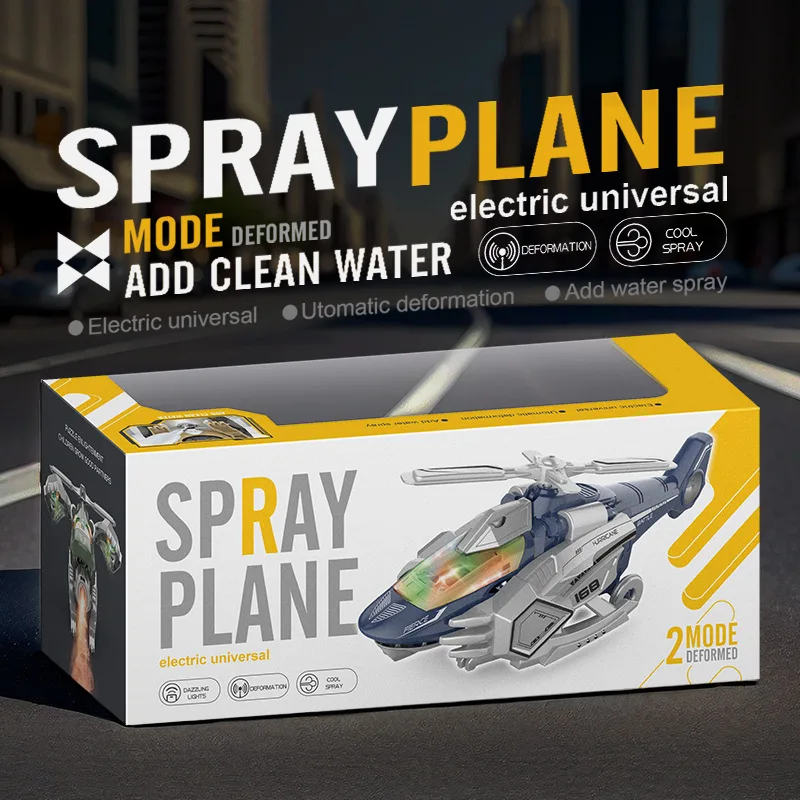 Electric spray fighter toys Children's deformation spray with lights Bionic aircraft toys
Electric spray fighter toys Children's deformation spray with lights Bionic aircraft toys