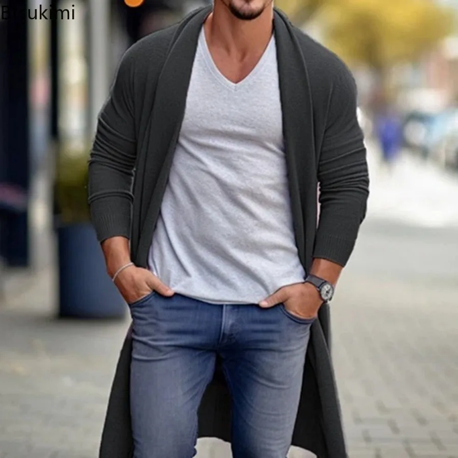 2025 New Men's Knitwear Cardigans Spring Autumn Solid Thin Loose Long Sweaters for Men Casual Streetwear Knitting Sweater Coats
2025 New Men's Knitwear Cardigans Spring Autumn Solid Thin Loose Long Sweaters for Men Casual Streetwear Knitting Sweater Coats