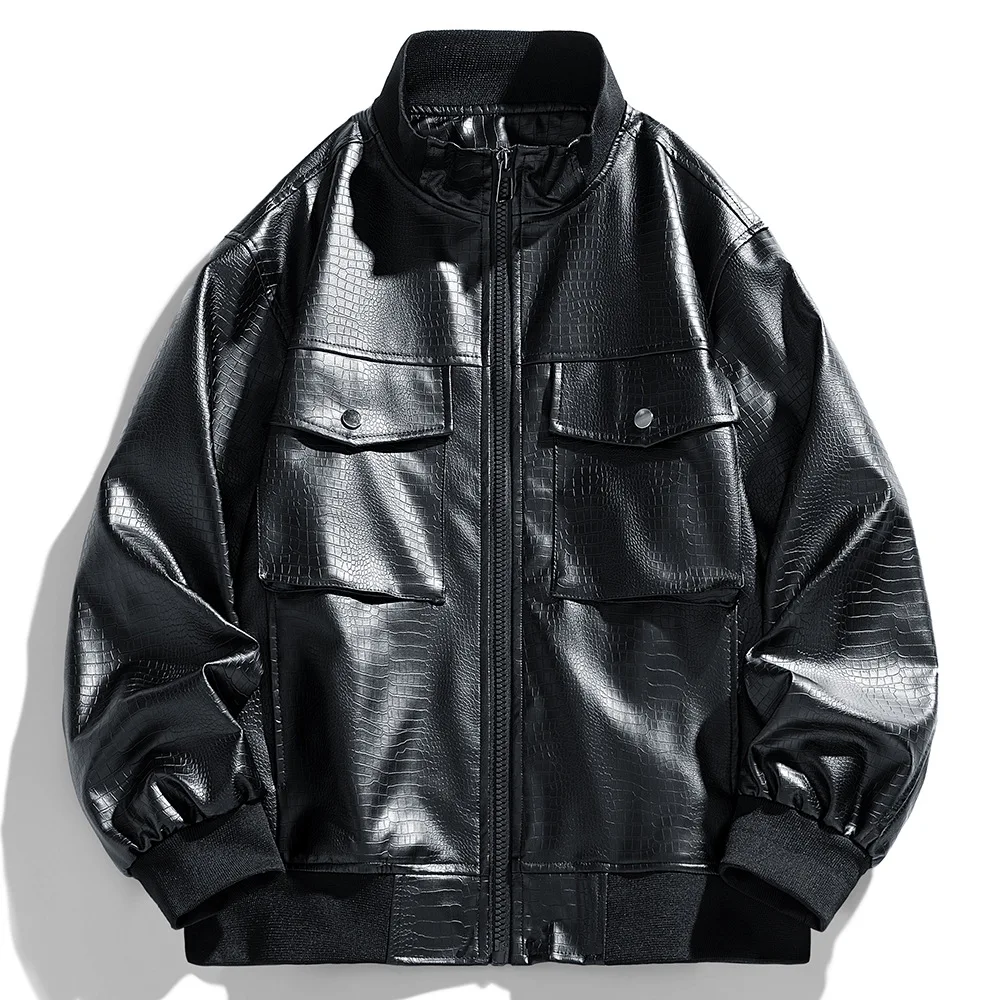 Spring and Autumn Retro Multi Pocket Jacket, Casual Fashion Stand up Collar Zipper Leather Jacket, Men's Leather Jacket
Spring and Autumn Retro Multi Pocket Jacket, Casual Fashion Stand up Collar Zipper Leather Jacket, Men's Leather Jacket