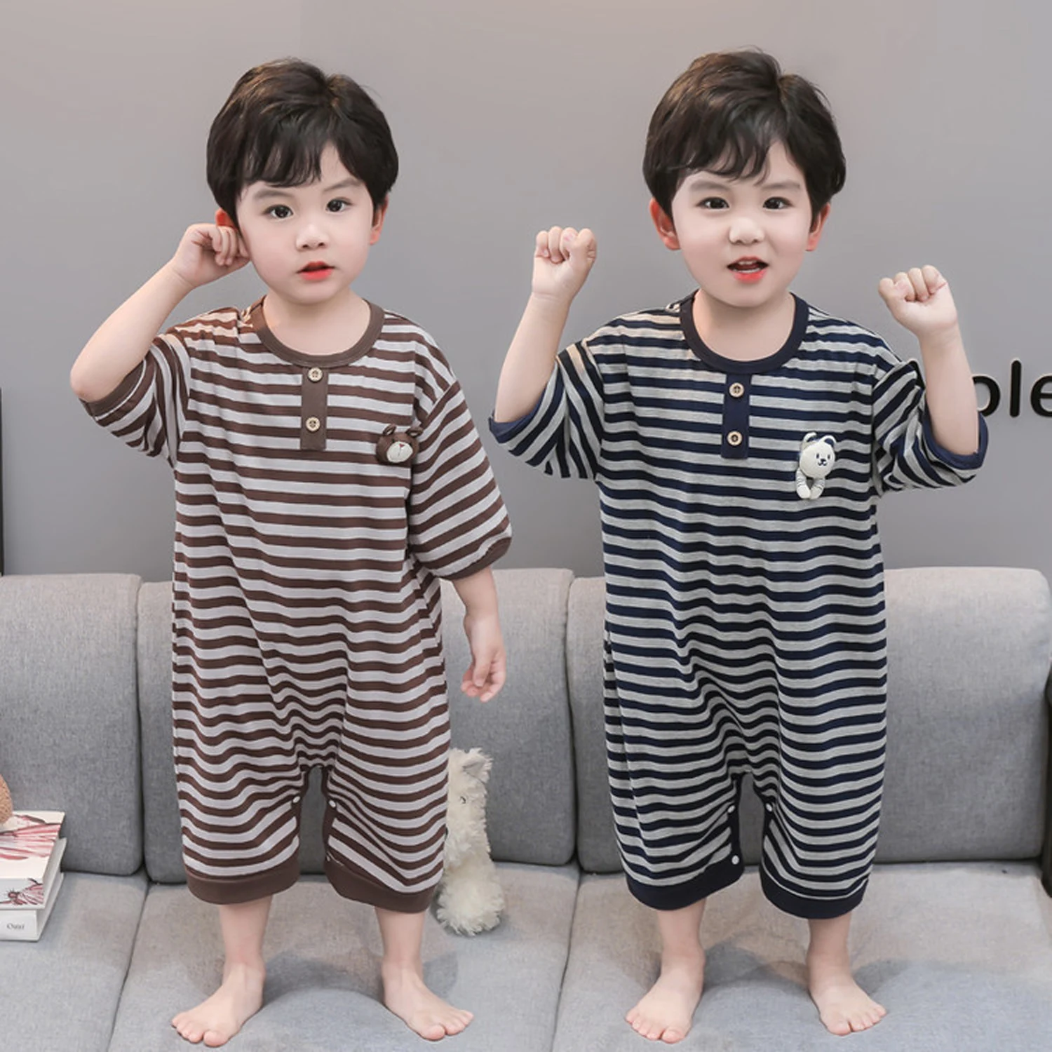 Summer new toddler children girls cloth striped pullover jumpsuit pajamas set for kids boys girls clothes thin cool pajamas sets
Summer new toddler children girls cloth striped pullover jumpsuit pajamas set for kids boys girls clothes thin cool pajamas sets