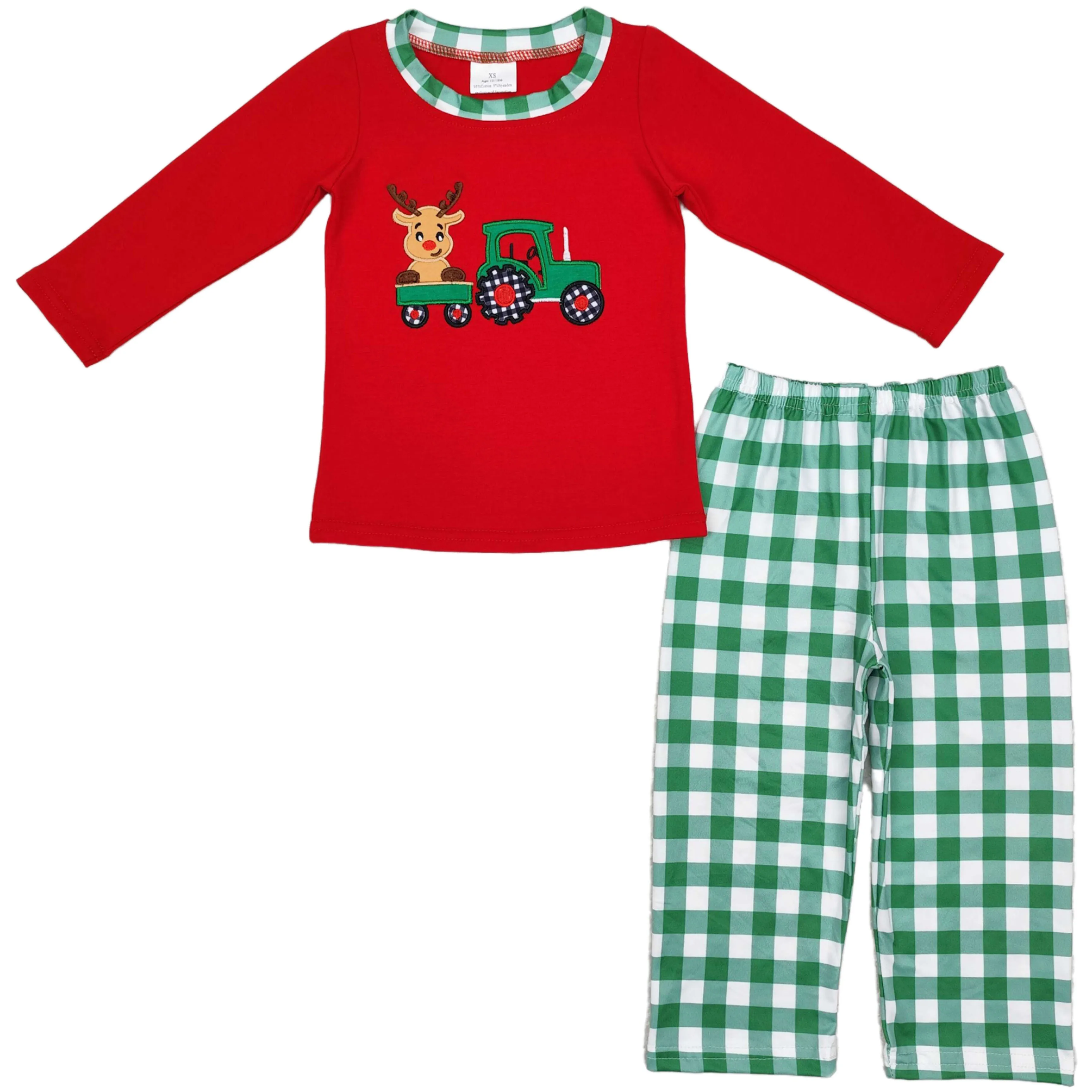 Wholesale Toddler Baby Boy Christmas Deer Boutique Blue T-shirt Plaid Pants Children Outfit Infant Kids Long Sleeves Set
Wholesale Toddler Baby Boy Christmas Deer Boutique Blue T-shirt Plaid Pants Children Outfit Infant Kids Long Sleeves Set