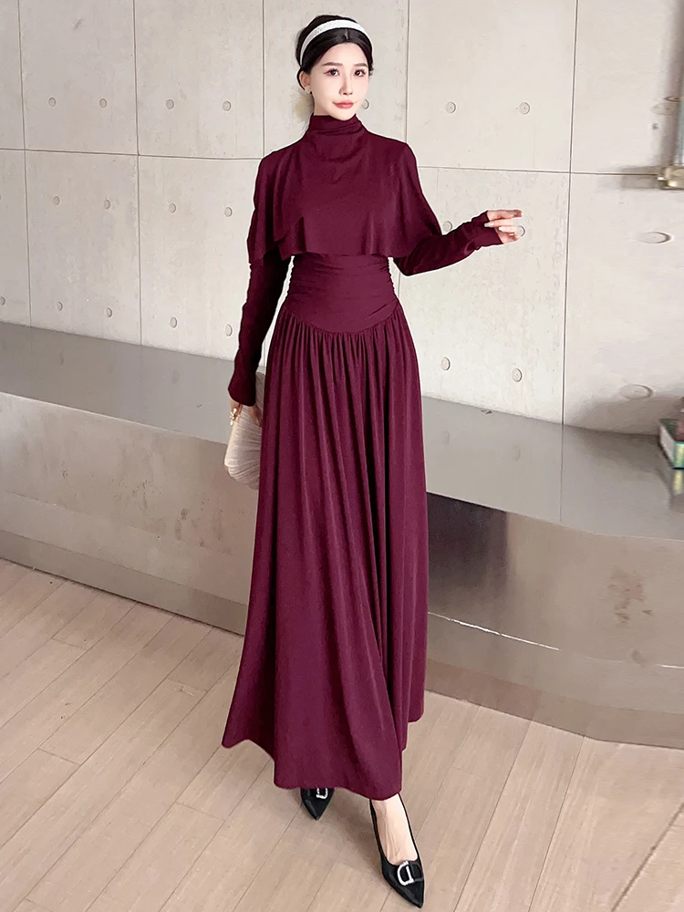 Ele High Collar Long Dr Women's Sle Dra Fall Winter New High Elastici Warm Dr Full Skirt Single Piece
Ele High Collar Long Dr Women's Sle Dra Fall Winter New High Elastici Warm Dr Full Skirt Single Piece