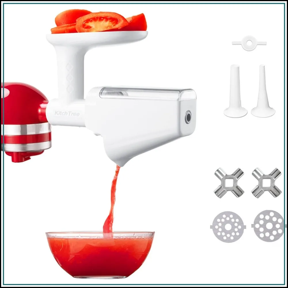 Fruit & Vegetable Strainer Attachment Set for KitchenAid Stand Mixers - Includes Food Grinder and Sausage Stuffer Tubes
Fruit & Vegetable Strainer Attachment Set for KitchenAid Stand Mixers - Includes Food Grinder and Sausage Stuffer Tubes