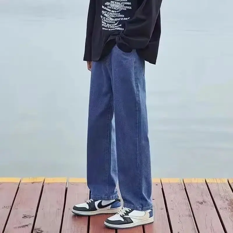 2025 Новая уличная одежда, свободные джинсы, мужские модные свободные прямые широкие брюки в корейском стиле, мужская брендовая одежда, черный, светло-синий, 3XL
2025 Новая уличная одежда, свободные джинсы, мужские модные свободные прямые широкие брюки в корейском стиле, мужская брендовая одежда, черный, светло-синий, 3XL