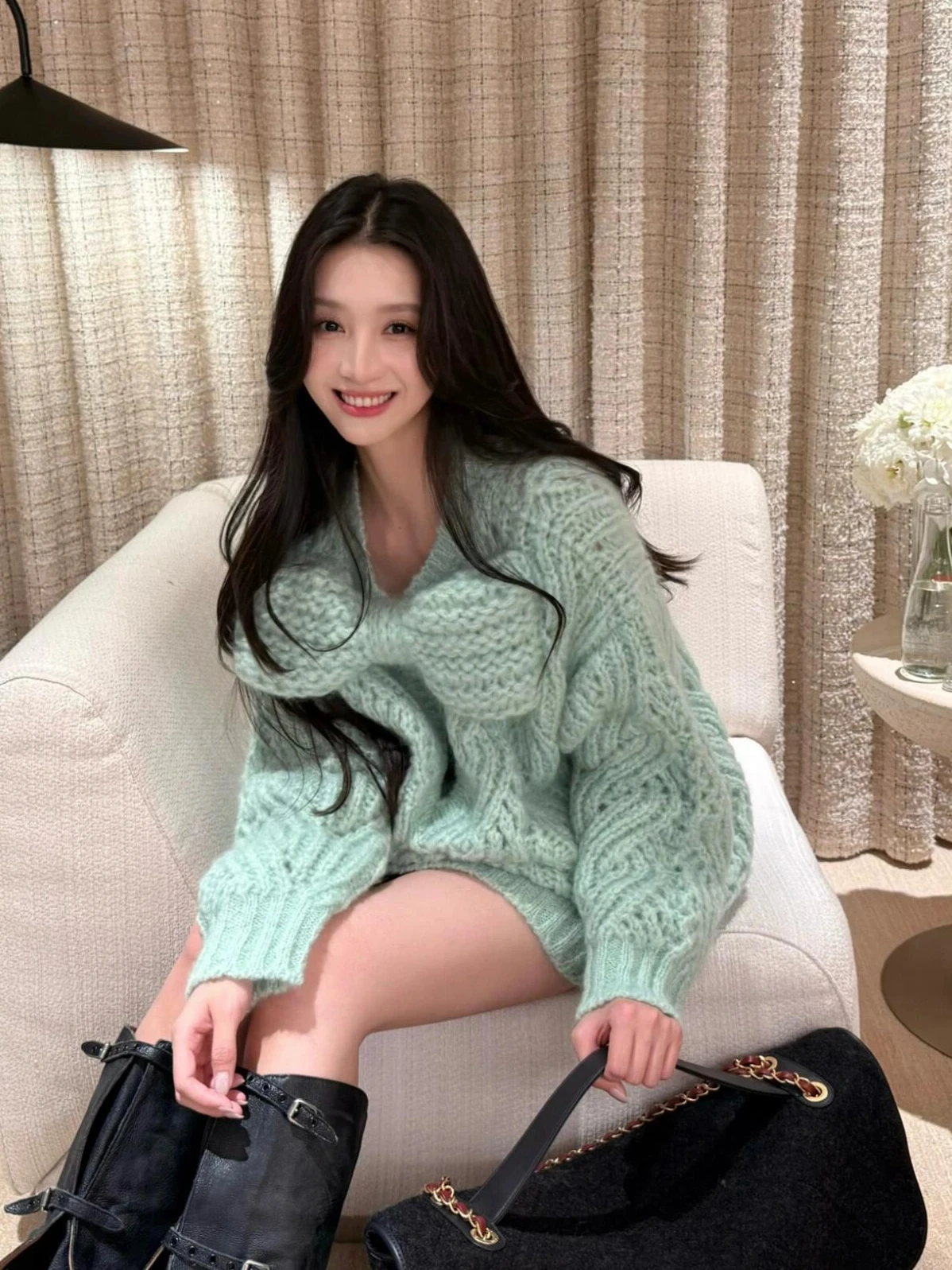 Green Lazy Women's Sweater Spring Fashion 2026 New Style High-End Feeling Small Size Youthful Milk Fufu Top Knot
Green Lazy Women's Sweater Spring Fashion 2026 New Style High-End Feeling Small Size Youthful Milk Fufu Top Knot