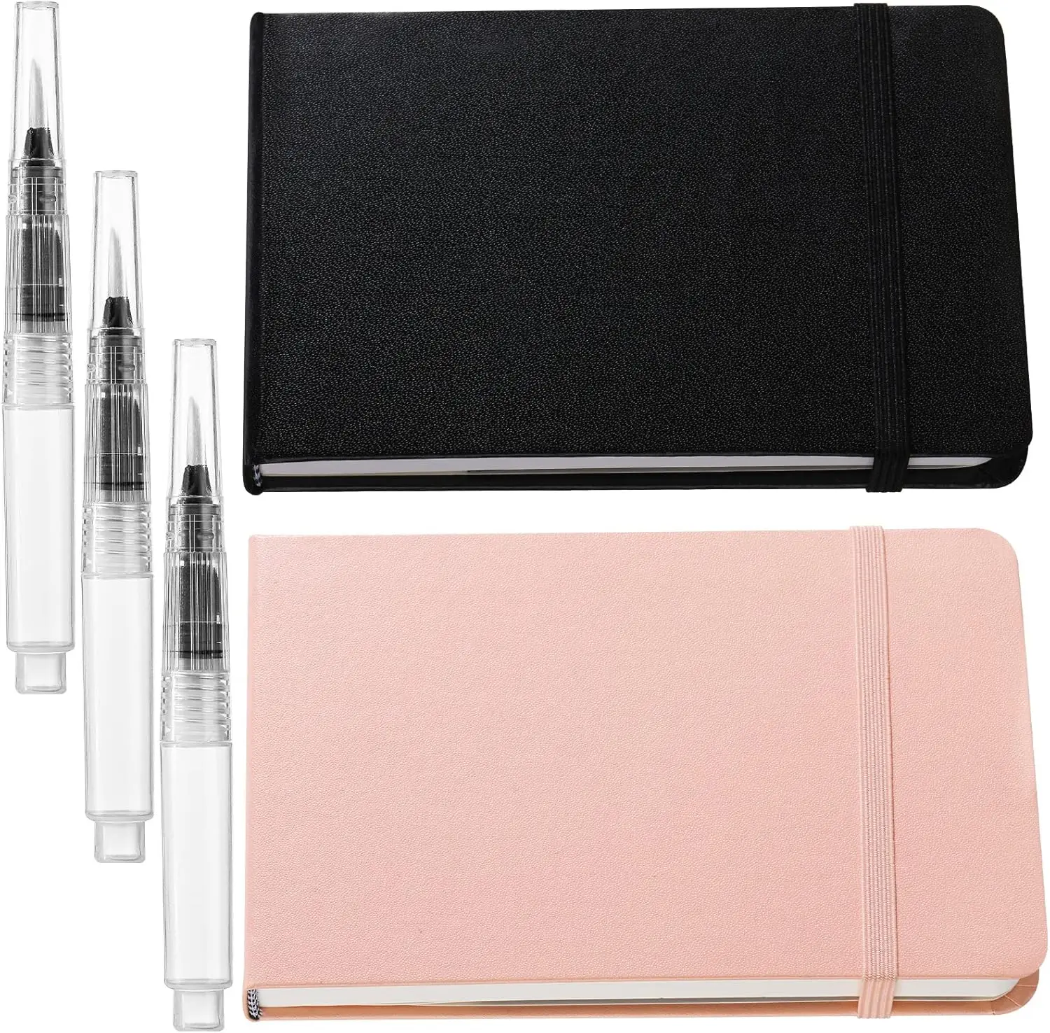 2-Pack Watercolor Sketchbook 5.5x3.7" 300gsm, Travel Journal with Brush Pens
2-Pack Watercolor Sketchbook 5.5x3.7" 300gsm, Travel Journal with Brush Pens