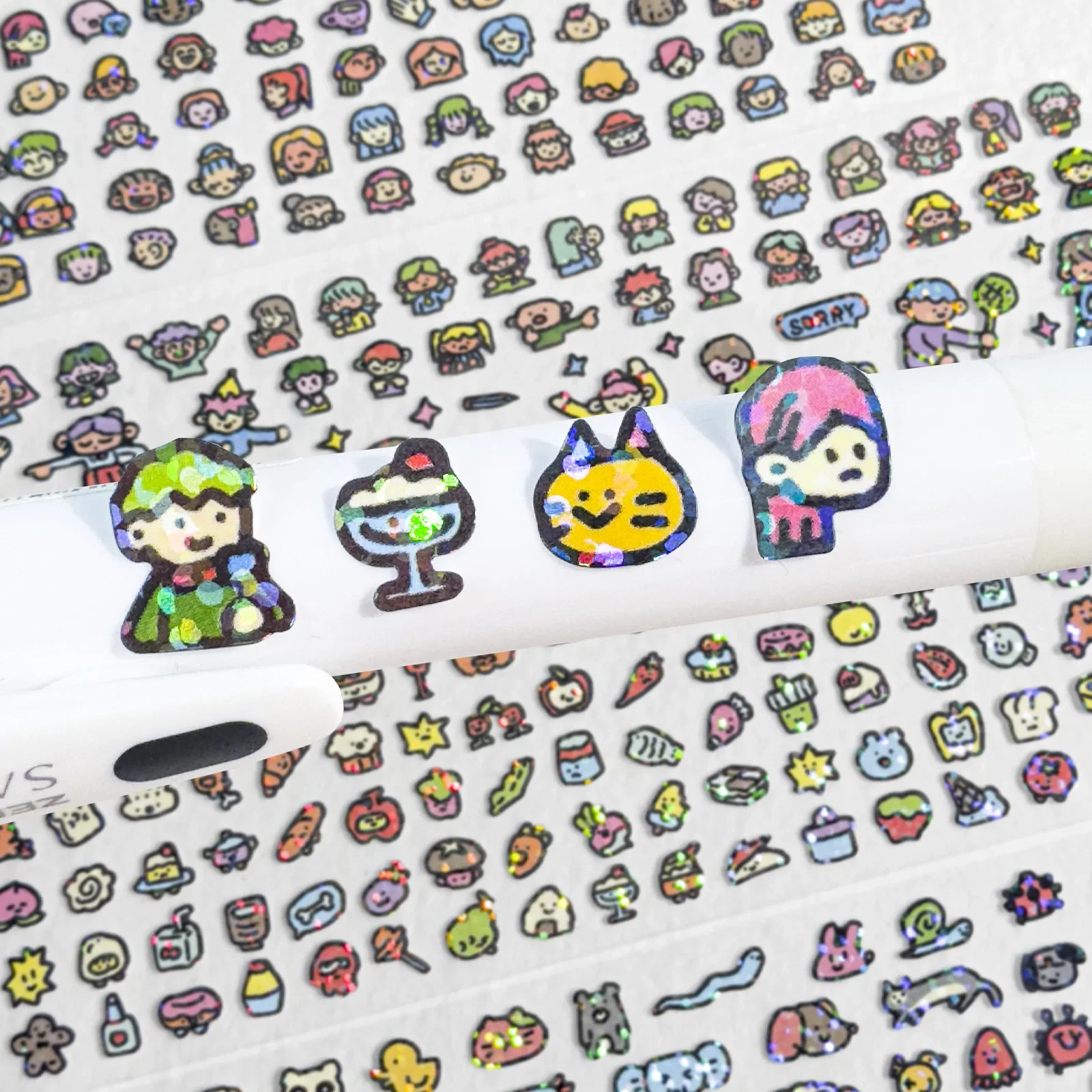 2.1m/ Roll Cute Cartoon Graffiti Cut Film Stickers Laser Mini Pattern Tape Scrapbook Journal DIY Deco Phone Case Decal Kids Gift
2.1m/ Roll Cute Cartoon Graffiti Cut Film Stickers Laser Mini Pattern Tape Scrapbook Journal DIY Deco Phone Case Decal Kids Gift