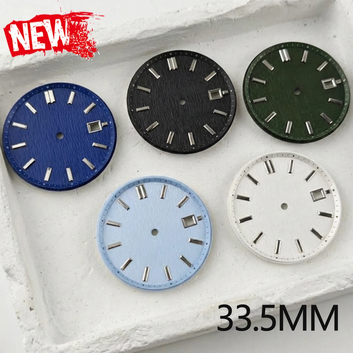 NEW 33.5mm Watch Surface for NH35 NH36 4R35 7S Movement Case Mod Parts No Logo Vertical Stripe Texture Watch Dial
NEW 33.5mm Watch Surface for NH35 NH36 4R35 7S Movement Case Mod Parts No Logo Vertical Stripe Texture Watch Dial